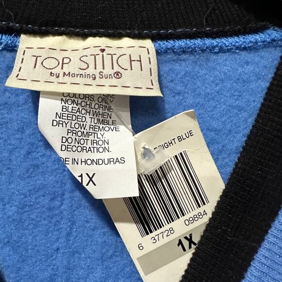 Vintage top stitch crewneck size 1x NWT - Picture 3 of 4